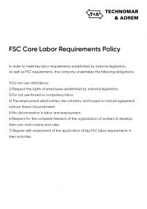 FSC Certificate